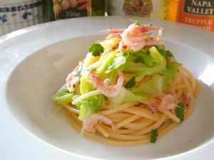 キャベツと桜えび