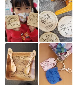 お絵描きを焼き付けて実用品に残そう！