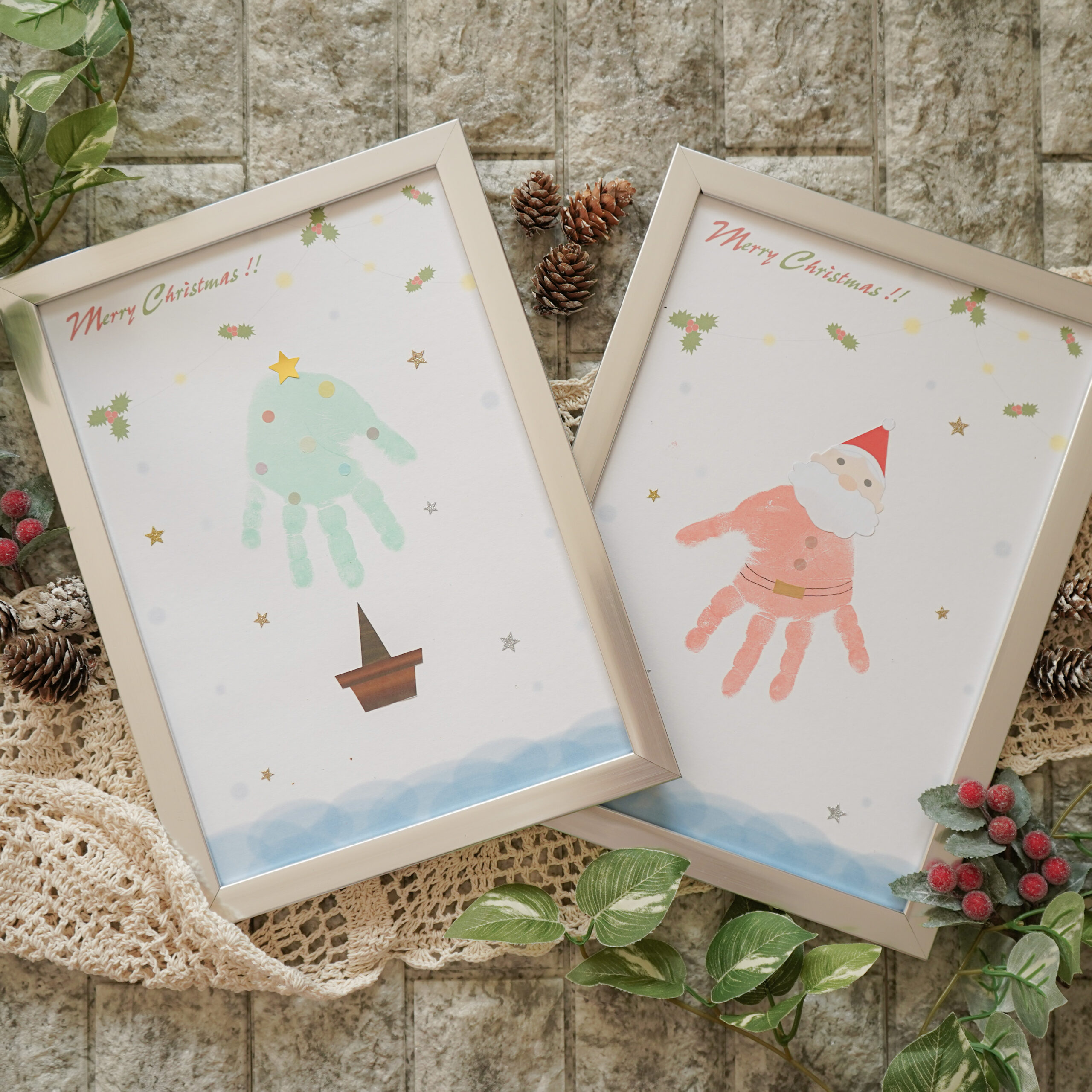 12月17日開催　クリスマスの手形アート
