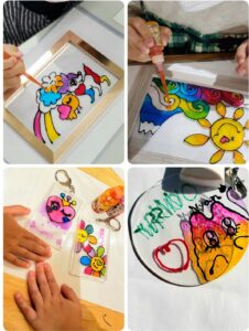 藤沢市役所イベントでステンドグラス風アート子ども体験